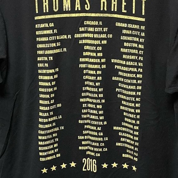 2016 Thomas Rhett country music tour short sleeve crewneck graphic band T-shirt - Picture 5 of 5